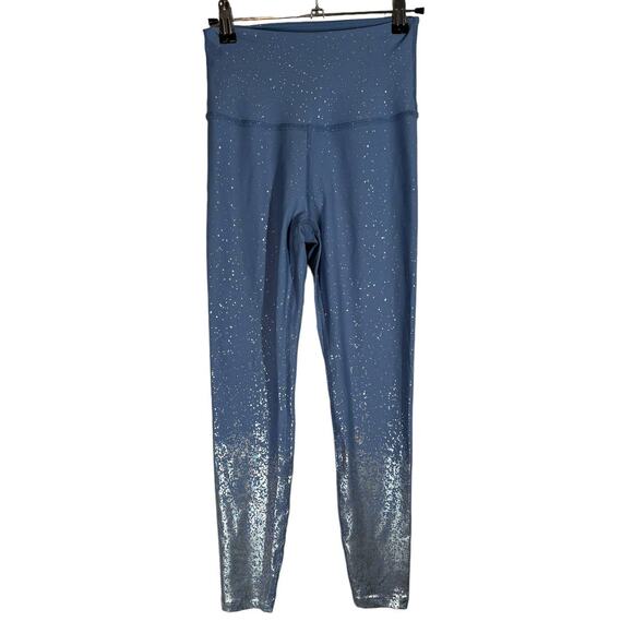 Beyond Yoga High Waist Alloy Ombre Midi Legging Serene Blue‎ Silver Small - Picture 3 of 11